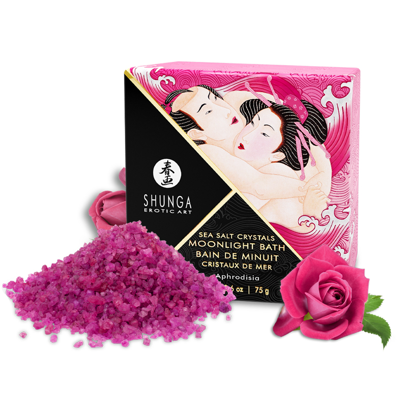 Oriental Crystals Bath Salts - single uses and display - Aphrodisia 75 gr.