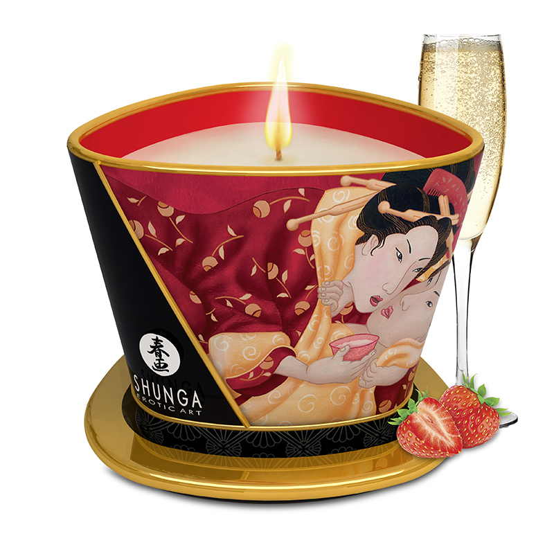 Massage Candle 170 ml / 5.7 oz - Romance/Sparkling Strawberry w.