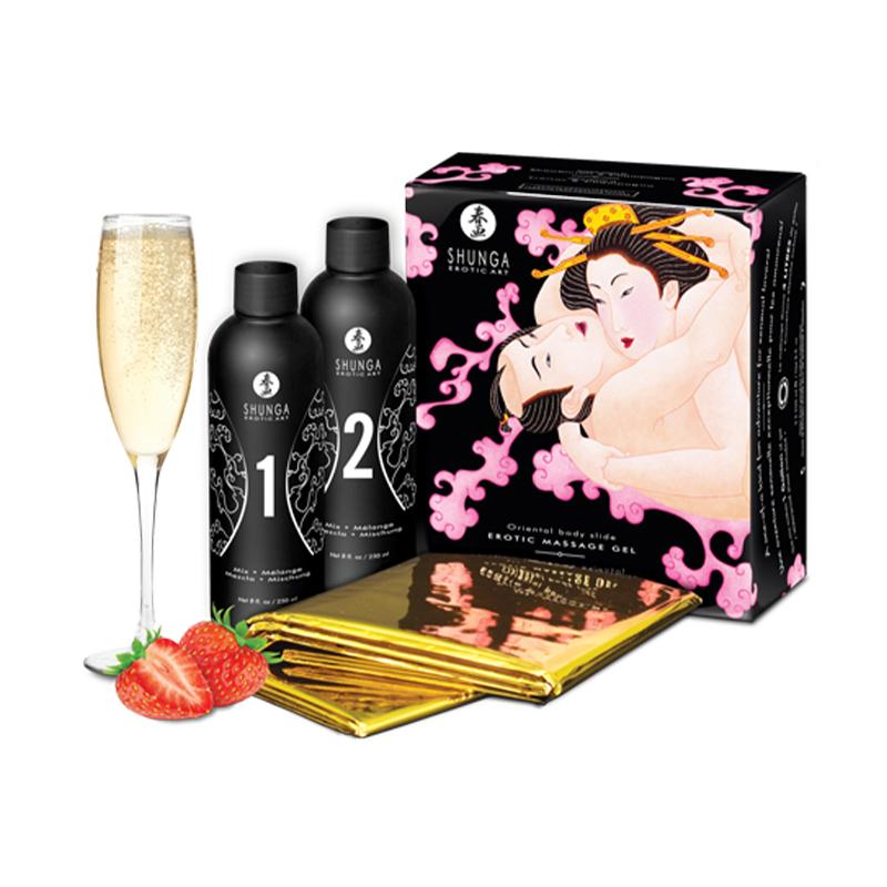 Oriental Body-to-Body Massage - Sparkling Strawberry Wine