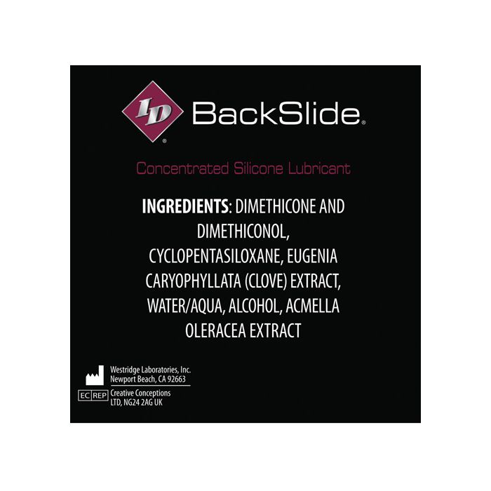 ID BackSlide – Ultra-Thick Silicone Anal Lubricant with Clove & Spilanthes