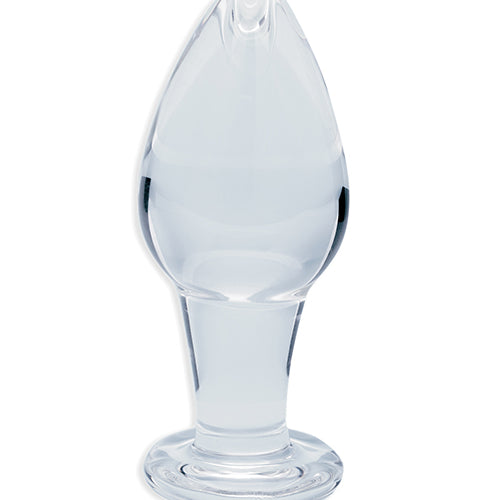 Clarity Utopian Bud Glass Plug – 3.5" Petite Beginner-Friendly Glass Anal Plug