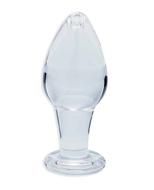 Clarity Utopian Bud Glass Plug – 3.5" Petite Beginner-Friendly Glass Anal Plug