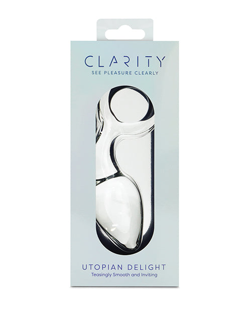Clarity Utopian Delight Glass Plug – 3.5" Petite Tapered Glass Anal Plug