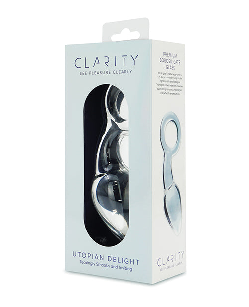 Clarity Utopian Delight Glass Plug – 3.5" Petite Tapered Glass Anal Plug
