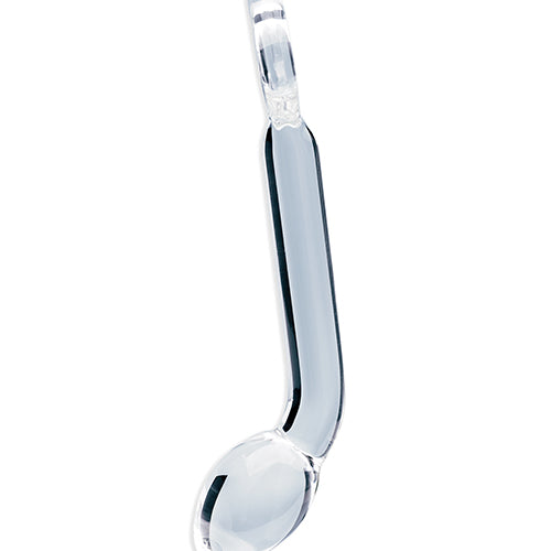 Clarity Hera’s Halo Glass Dildo – 6" Circular-Handle Precision Wand