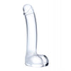 Gläs 7" Realistic Curved G-Spot Glass Dildo – Deep-Pressure Clear Wand