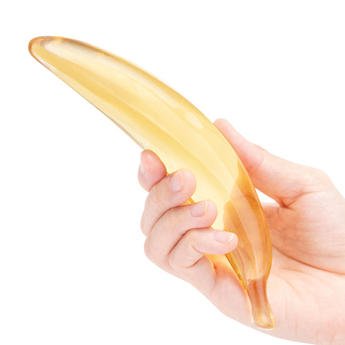 Gläs Banana Joy 7" Glass Dildo – Curved Banana-Shaped Pleasure Wand