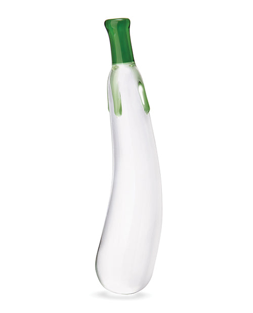 Eggplant Ecstasy Glass Dildo (7.25") by Gläs