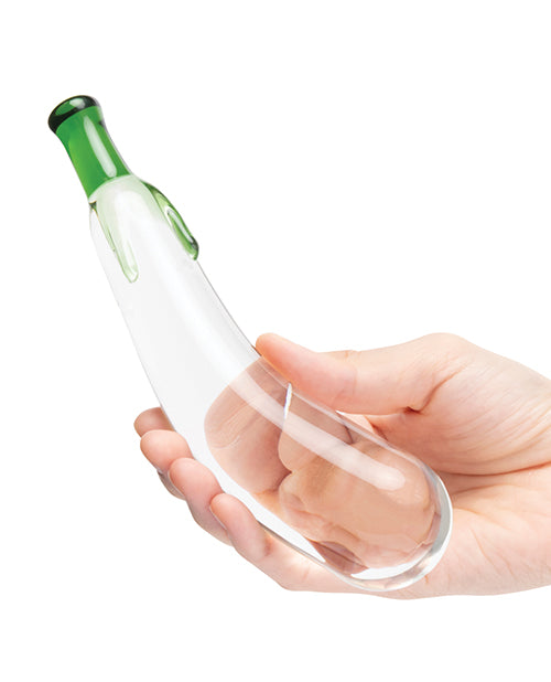 Eggplant Ecstasy Glass Dildo (7.25") by Gläs