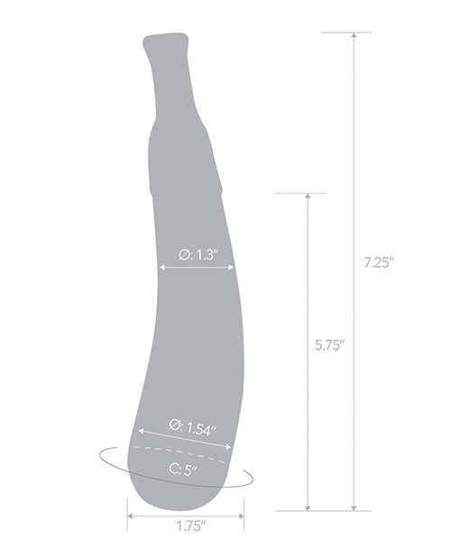 Eggplant Ecstasy Glass Dildo (7.25") by Gläs