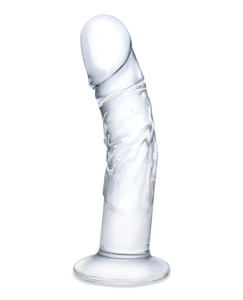 Gläs 7" Curved Realistic Glass Dildo – Veiny Clear G- & P-Spot Wand