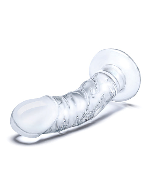 Gläs 7" Curved Realistic Glass Dildo – Veiny Clear G- & P-Spot Wand