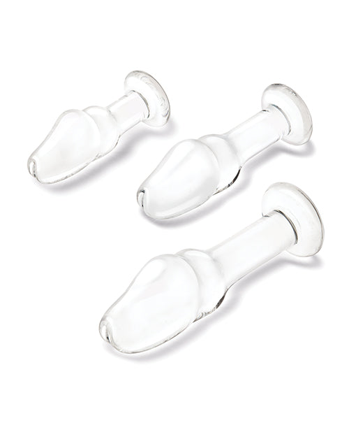Gläs Helmet Head Glass Anal Training Kit – 3-Piece Graduated Plug Set