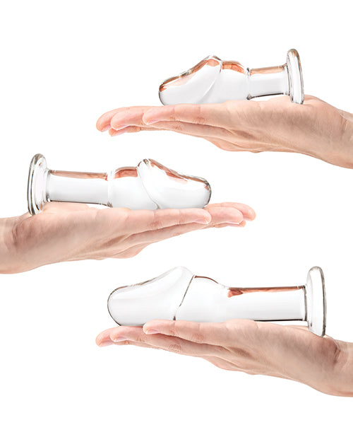 Gläs Helmet Head Glass Anal Training Kit – 3-Piece Graduated Plug Set