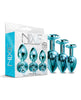 Nixie Metal Butt Plug Trainer Set – Blue Metallic Jeweled
