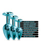 Nixie Metal Butt Plug Trainer Set – Blue Metallic Jeweled