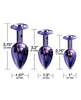 Nixie Metal Butt Plug Trainer Set – Purple Metallic Jeweled