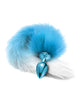 Nixie Metal Butt Plug w/ Faux Fur Tail – Blue Metallic
