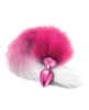 Nixie Metal Butt Plug w/ Faux Fur Tail – Pink Metallic