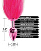 Nixie Metal Butt Plug w/ Faux Fur Tail – Pink Metallic