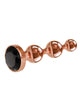 Gender X Gold Digger Large Butt Plug – Rose Gold Beaded Metal Anal Plug with Black Gem Base