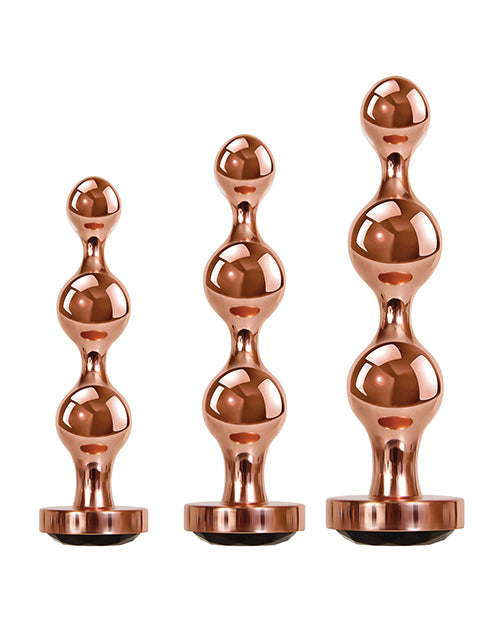 Gender X Gold Digger Set – Rose Gold Metal Anal Plug Trio