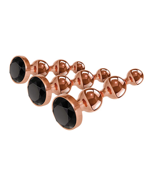 Gender X Gold Digger Set – Rose Gold Metal Anal Plug Trio