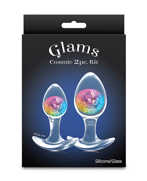 Cosmic Glams Rainbow 2pc Anal Plug Kit