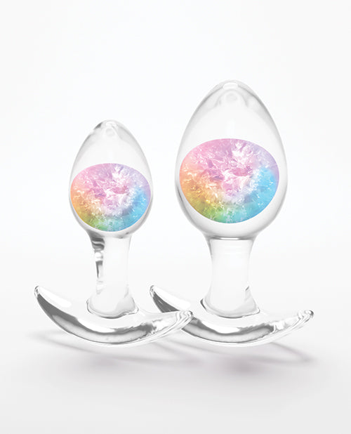 Cosmic Glams Rainbow 2pc Anal Plug Kit
