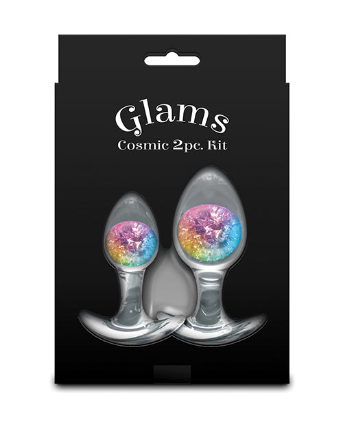 Cosmic Glams Rainbow 2pc Anal Plug Kit