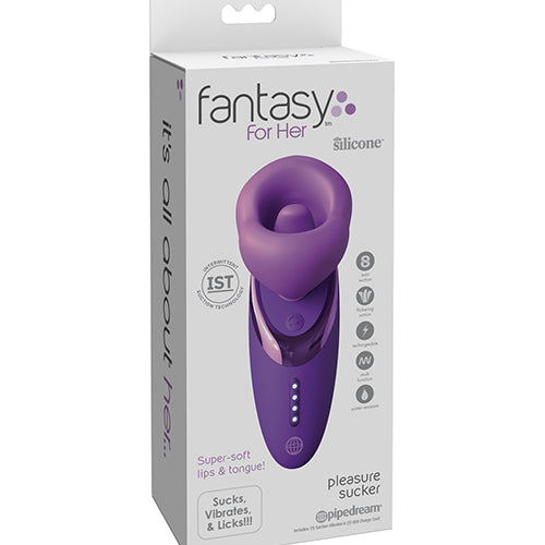 Pleasure Sucker Clitoral Suction Vibrator (Purple)