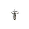 Stainless Steel Hollow Beaded Probe & Cock Ring - 1cm thick
