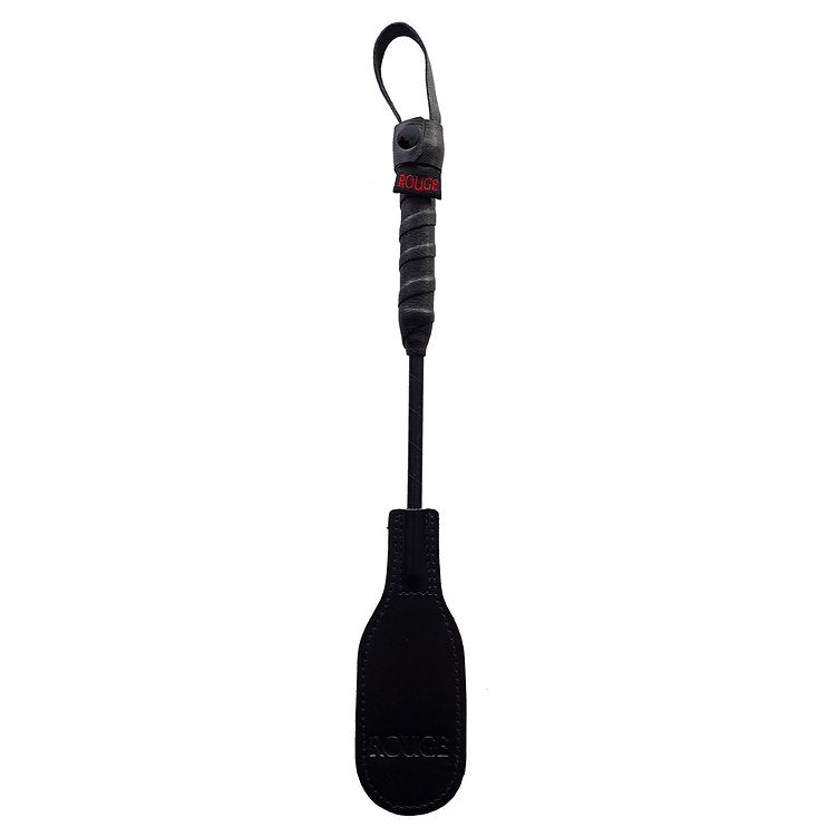 Mini Leather Oval Paddle Crop 10" - Black