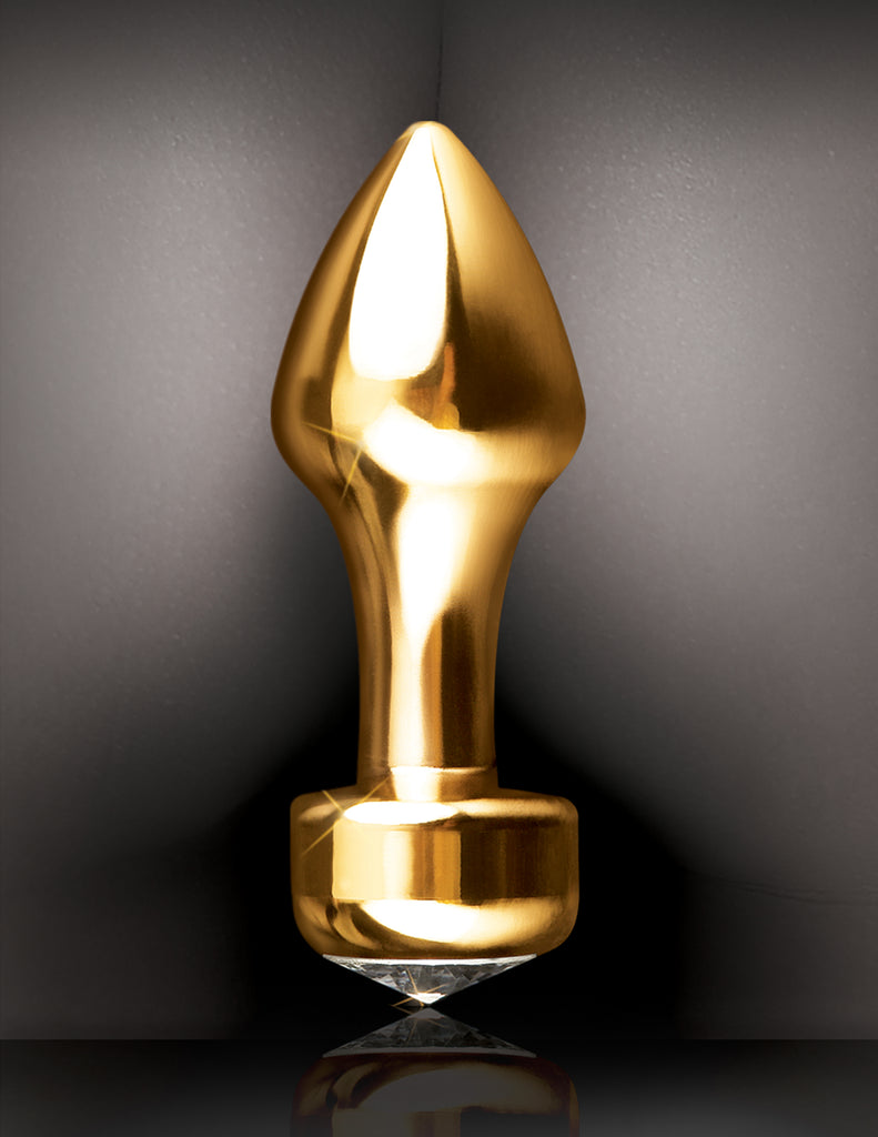 Fetish Fantasy Gold Mini Luv Plug – Gold | Beginner-Friendly Jeweled Butt Plug